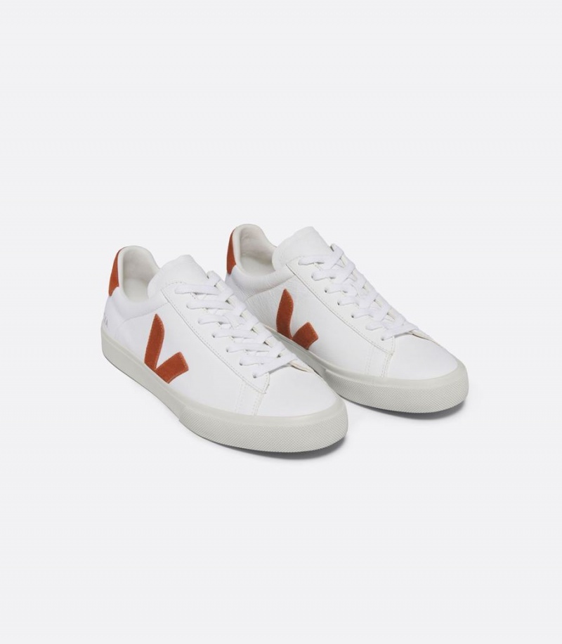 Tenis Bajos Veja Campo Chromefree Cuero Hombre Blancos Marrom | VHU1382AF