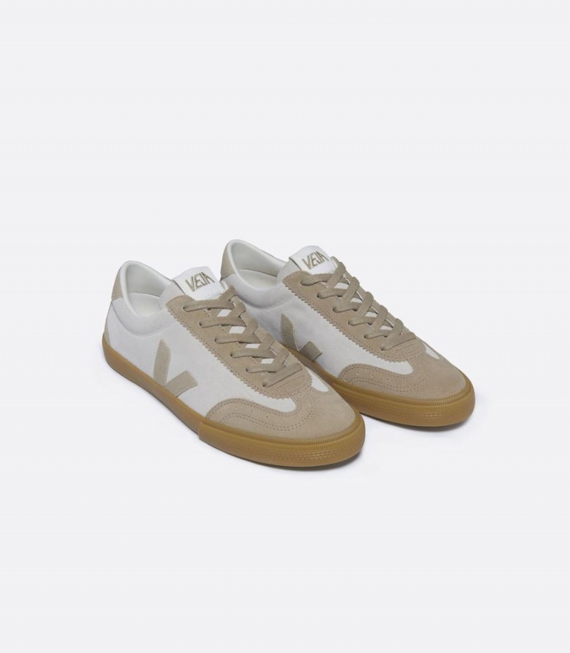 Tenis Bajos Veja Volley Gamuza Hombre Blancos Beige | DST245QA