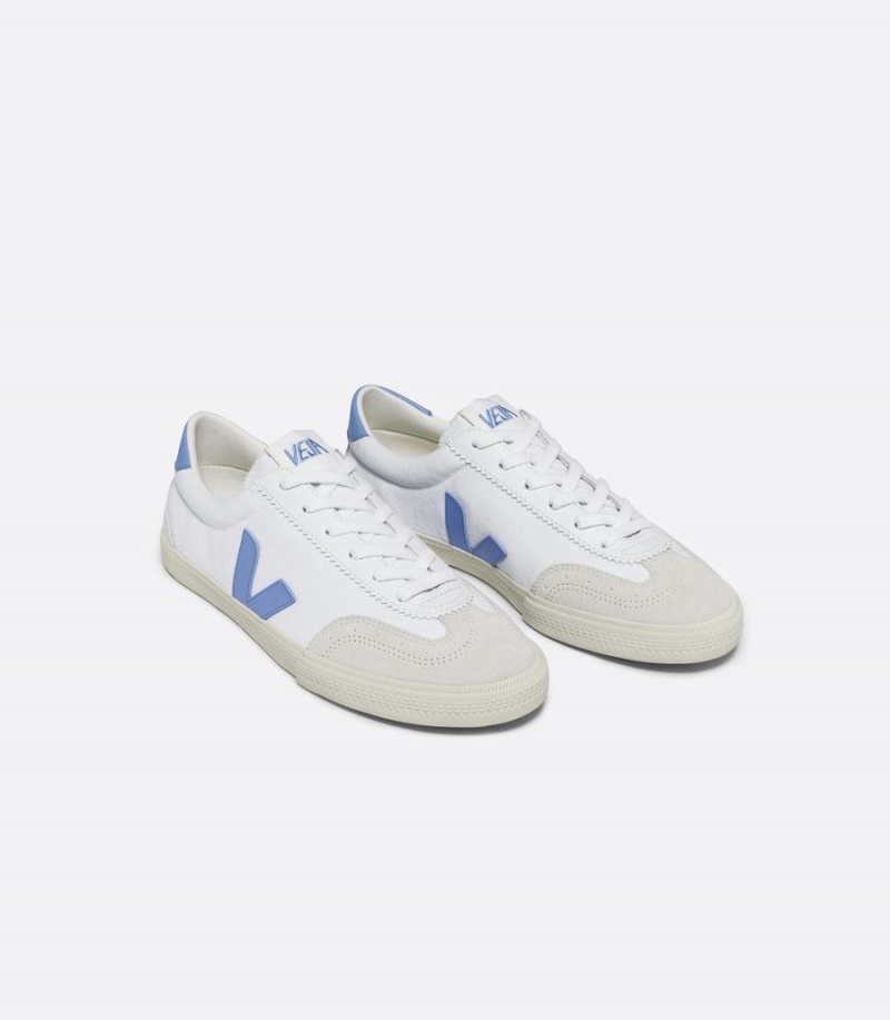 Tenis Bajos Veja Volley Lona Hombre Blancos Azules | EYD2942AS