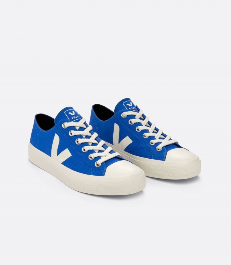 Tenis Bajos Veja Wata II Low Lona Hombre Azules | PEL3183YT