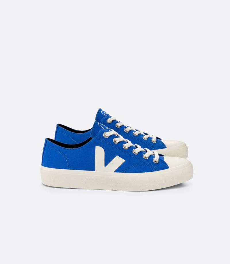 Tenis Bajos Veja Wata II Low Lona Hombre Azules | PEL3183YT